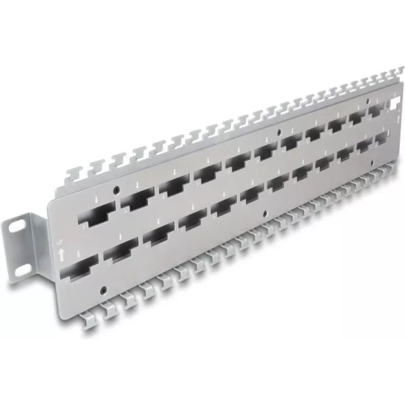 Kabelių tvarkymo panelė DeLOCK 67070 Metalo pilka 19 colių