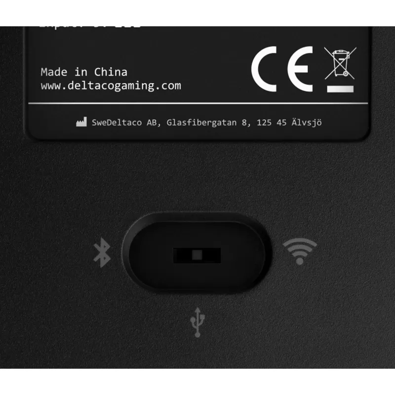 Deltaco GAM-100-DE - 65% - USB + Bluetooth - mechaninis jungiklis - QWERTZ - RGB-LED - juoda