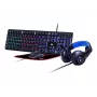 Žaidimų klaviatūra su pele GEMBIRD GGS-UMGL4-02 — pilno dydžio USB QWERTY US English, juoda, LED apšvietimas