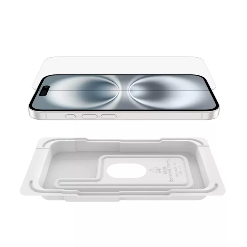 Ekrano apsauga Belkin ScreenForce skirtas iPhone 16 atspari smūgiams ir įbrėžimams