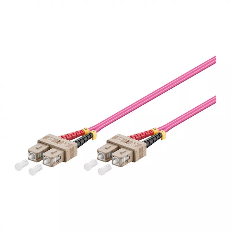 GoodConnections komutacinis kabelis LWL Duplex OM4 (Multimode, 50/125) SC/SC, LSZH, reversinis poliškumas, 0,5m