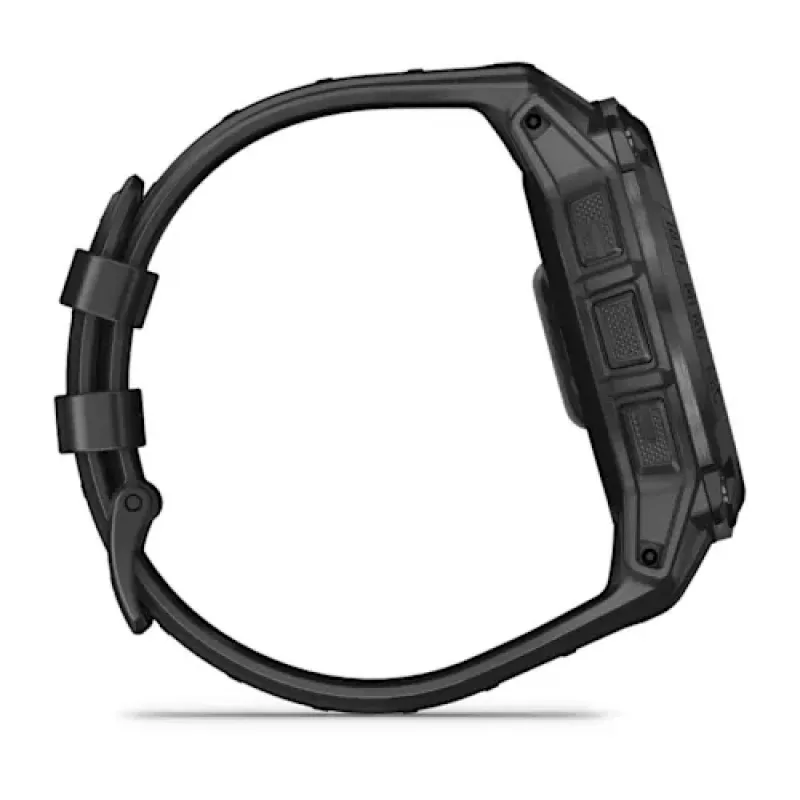 Išmanusis laikrodis GARMIN Instinct — 45 mm, 3,05 cm (1,2 col.) AMOLED 390×390 jutiklinis ekranas, 4 GB, GPS, silikoninis dirželis juodas, 53 g
