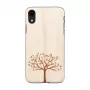 man and wood išmaniojo telefono dėklas iPhone XR — obels mediena, juoda apdaila