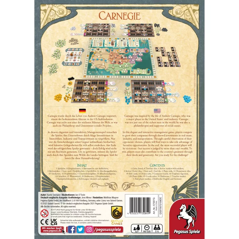 Pegasus Spiele Carnegie stalo žaidimo ekonomika