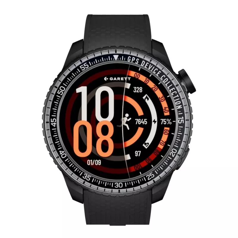 Išmanusis laikrodis Garett Compass GPS juodas — Garett Compass GPS išmanusis laikrodis, juodas
