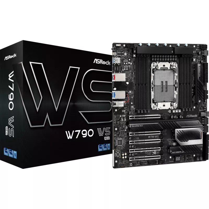 Motininė plokštė ASRock W790 WS R2.0 Intel W790 LGA 4677 Extended ATX