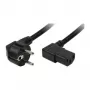 IEC-C13 jungtis LogiLink Swiss-IEC 2m juoda