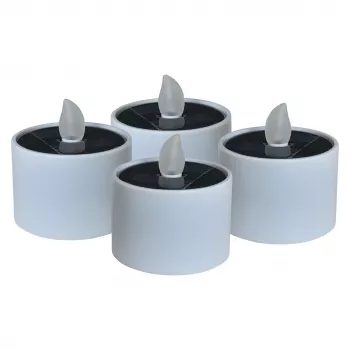LED saulės arbatžvakė RealPower STL-4, 4 vnt. rinkinys, maitinamas baterijomis saulės LED arbatžvakės