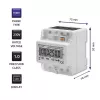 Trifazis elektroninis energijos skaitiklis QOLTEC 50900 400V LCD 4P