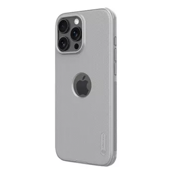 Apsauginis telefono dėklas Nillkin Super Frosted Shield Pro, skirtas iPhone 16 Pro, pilkas, standus plonas dangtelis
