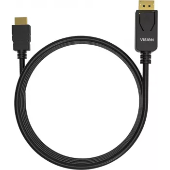 Professionalus montavimui paruoštas laidas DisplayPort į HDMI 30 METŲ GARANTIJA 4K 60 Hz DP v1.3 Auksinė jungtis