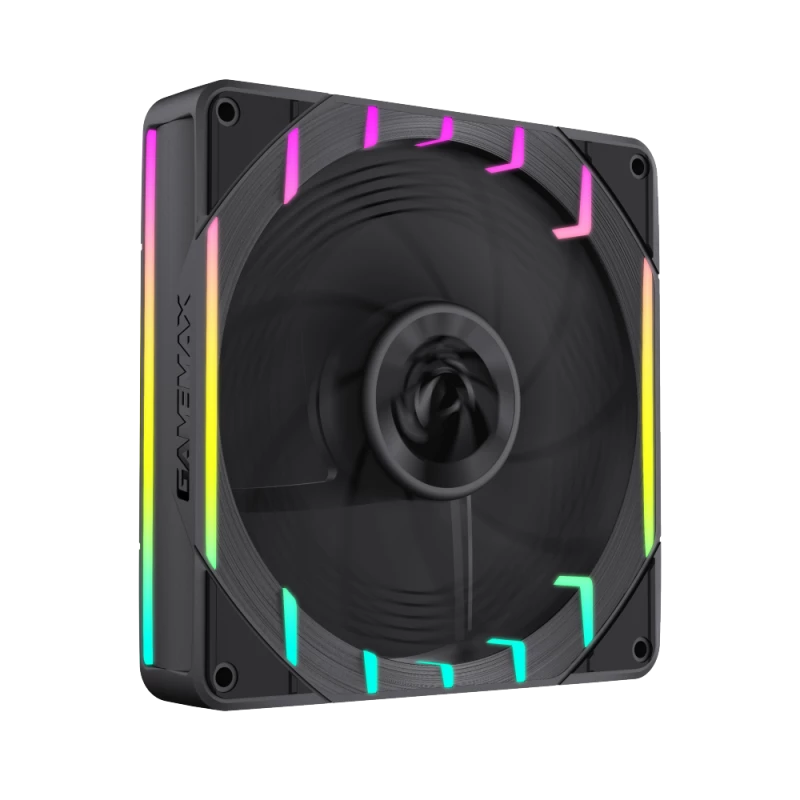 GAMEMAX TORNADO T14 ARGB-R 140 mm korpuso ventiliatorius, juodas