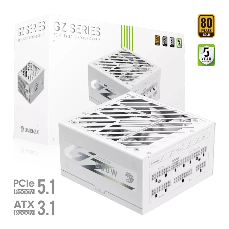 Gamemax maitinimo blokas, 80 PLUS, Gold | GZ 850G WH | 850 W