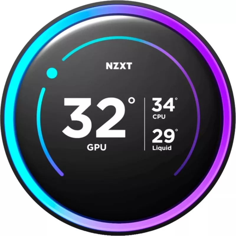 NZXT KRAKEN Elite V2 240 Skysčio aušinimas su ekranu, juodas RL-KN24E-B2 (RL-KN24E-B2)