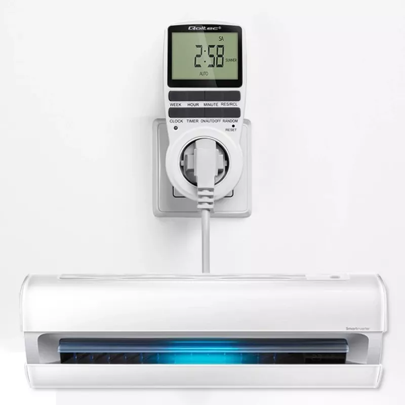 Elektroninis laikmatis QOLTEC PC0628 su LCD ekranu, 24 valandų atgalinė atskaita