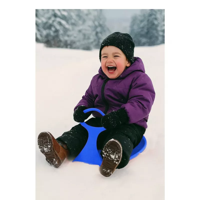 Sled Jamara Snow Play Snow Glider blue — plastikinės rogutės, 570×380×30 mm, skirtos vaikams nuo 3 metų