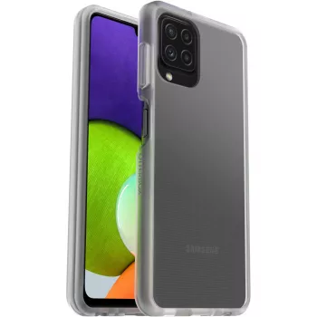 React + Trusted Glass permatomas apsauginis dėklas + ekrano apsauga, skirta Samsung Galaxy A22