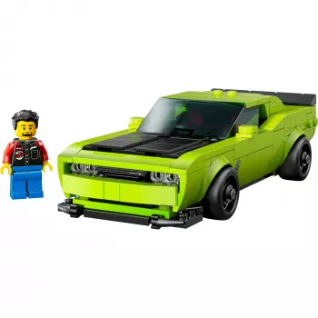 Konstruktorinis žaislinis automobilis LEGO Speed Champions Dodge Challenger SRT Hellcat 77237 — 390 detalių, 1 minifigūrėlė, amžius 9+