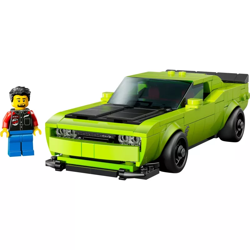 Konstruktorinis žaislinis automobilis LEGO Speed Champions Dodge Challenger SRT Hellcat 77237 — 390 detalių, 1 minifigūrėlė, amžius 9+