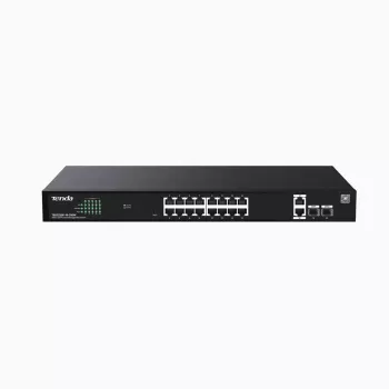 Switch TENDA TEG2220P-16-250W — Gigabitinis Websmart L2 debesies PoE+ 16×1Gb/s, 230 W