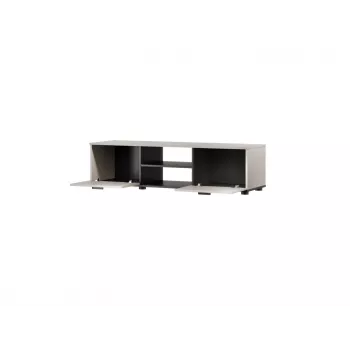 TV cabinet cama meble SOHO 140x43x37 cm — cashmere top, Juoda frame
