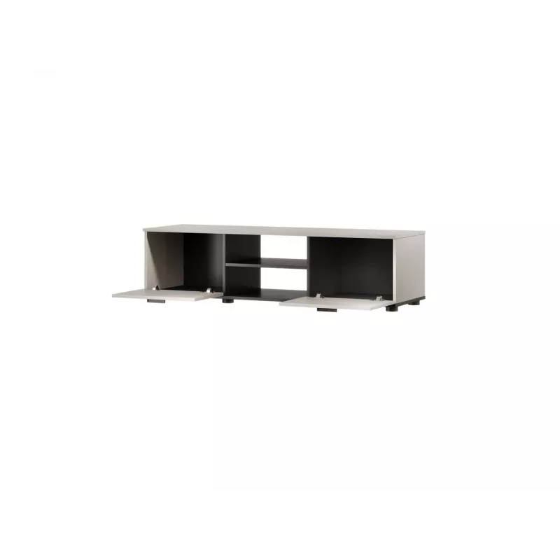TV cabinet cama meble SOHO 140x43x37 cm — cashmere top, Juoda frame