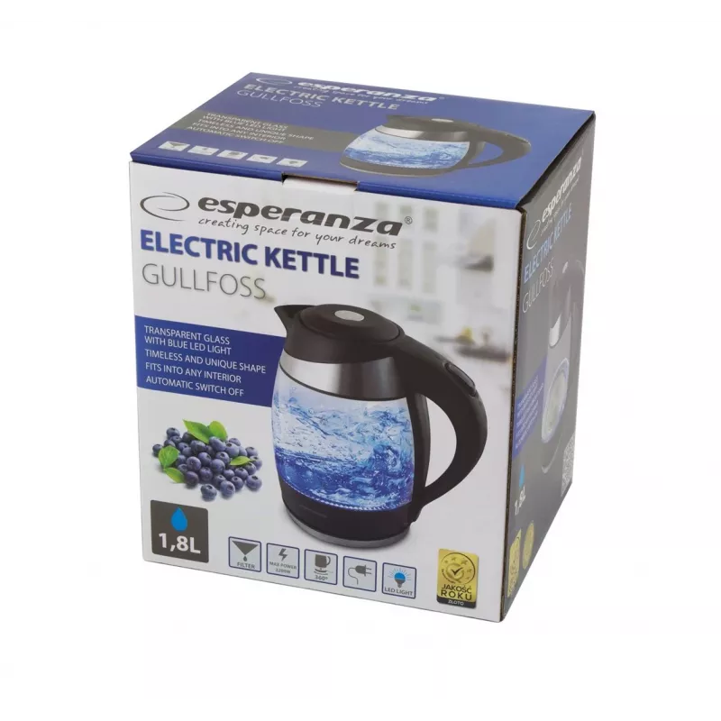Esperanza EKK009 elektrinis virdulys 1,8 L juodas, įvairiaspalvis 2200 W
