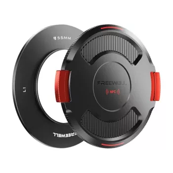 Objektyvo pagrindo žiedas su dangteliu Freewell FW-L1-BL55 55 mm, skirtas Real Locking VND