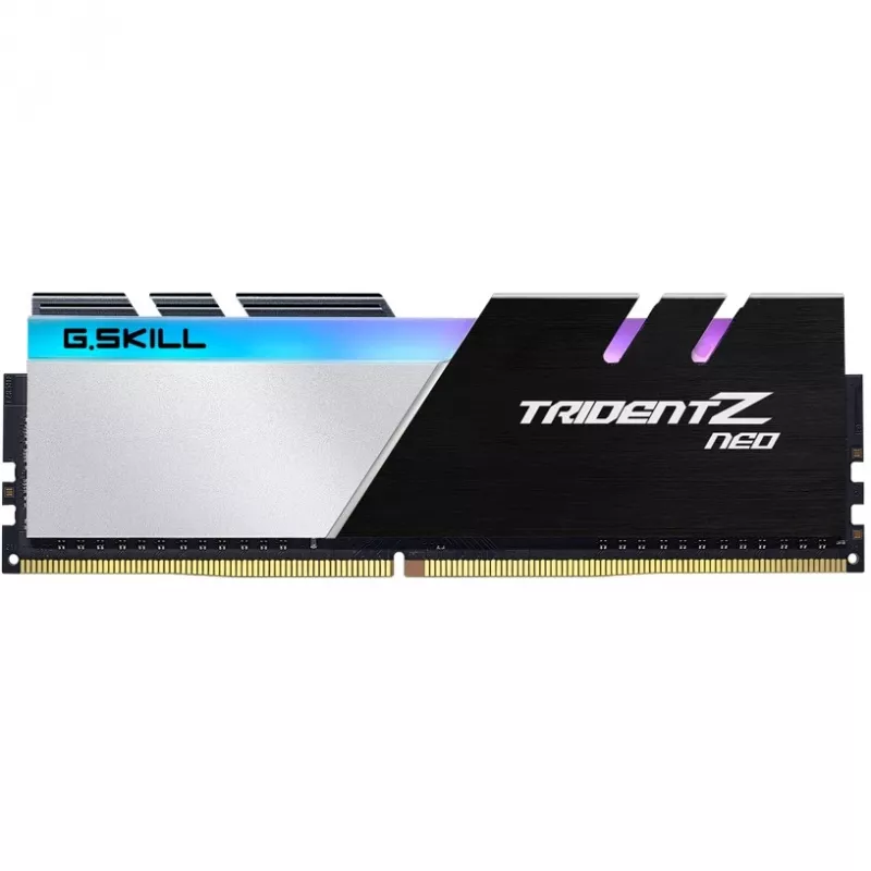DIMM 64 GB DDR4-3200 (4x 16 GB) Quad-Kit, Arbeitsspeicher schwarz/weiß, F4-3200C16Q-64GTZN, Trident Z Neo, INTEL XMP