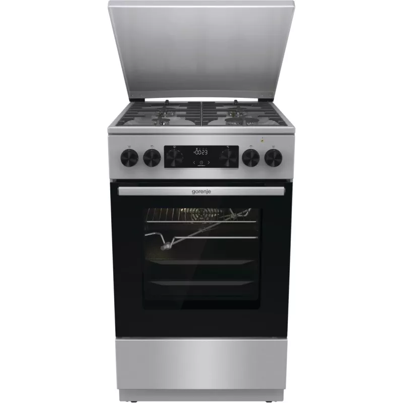 Gorenje GKS5C71XF Laisvai pastatoma viryklė su orkaite, sidabrinė