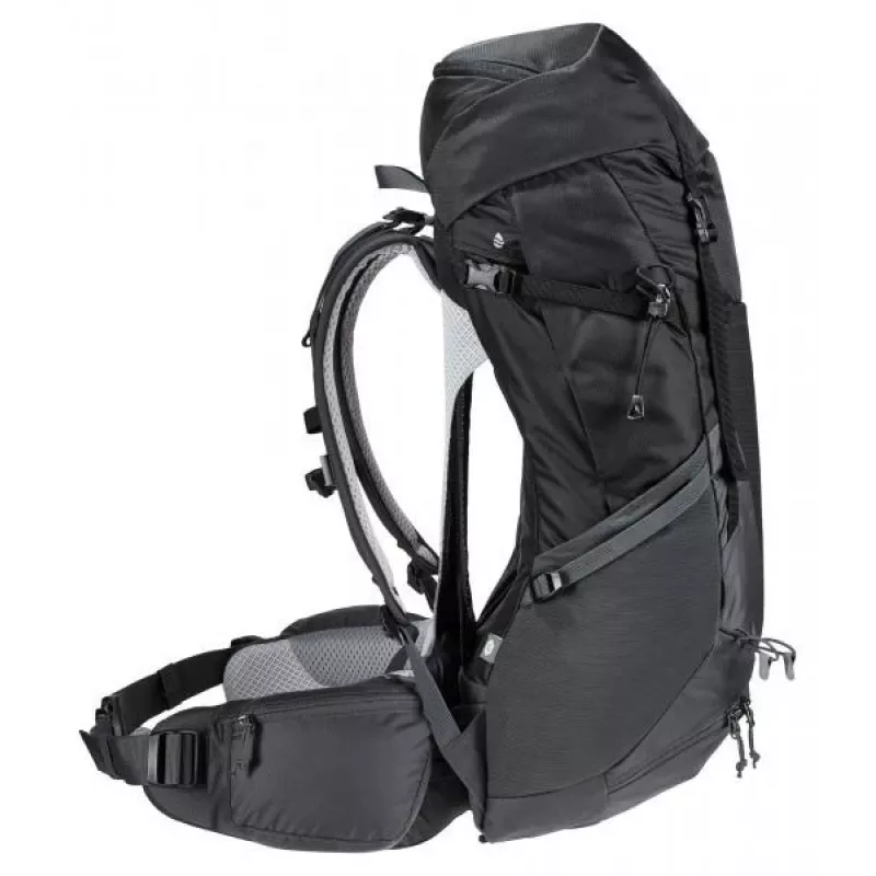 Kuprinė DEUTER Futura Pro 34 SL, moteriška žygių kuprinė, 34 l, 1,56 kg, ventiliacija, hidratacijos sistema 3 l, šalmo laikiklis, vidinis plieninis rėmas