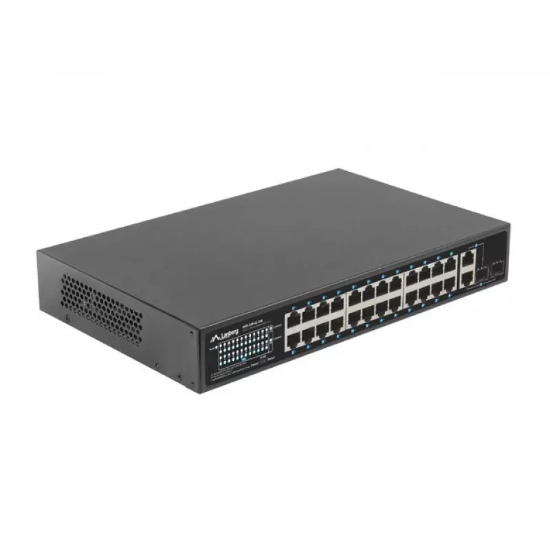 Lanberg RSFE-24P-2C-250 tinklo komutatorius nevaldomas Gigabit Ethernet (10/