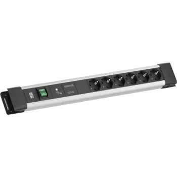 Bachmann CONNECTUS 6xCEE7/3 1xGVS-Plus 1x jungiklis 2,0 m CEE7/7 pilkas (BM005924)