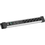Bachmann CONNECTUS 6xCEE7/3 1xGVS-Plus 1x jungiklis 2,0 m CEE7/7 pilkas (BM005924)