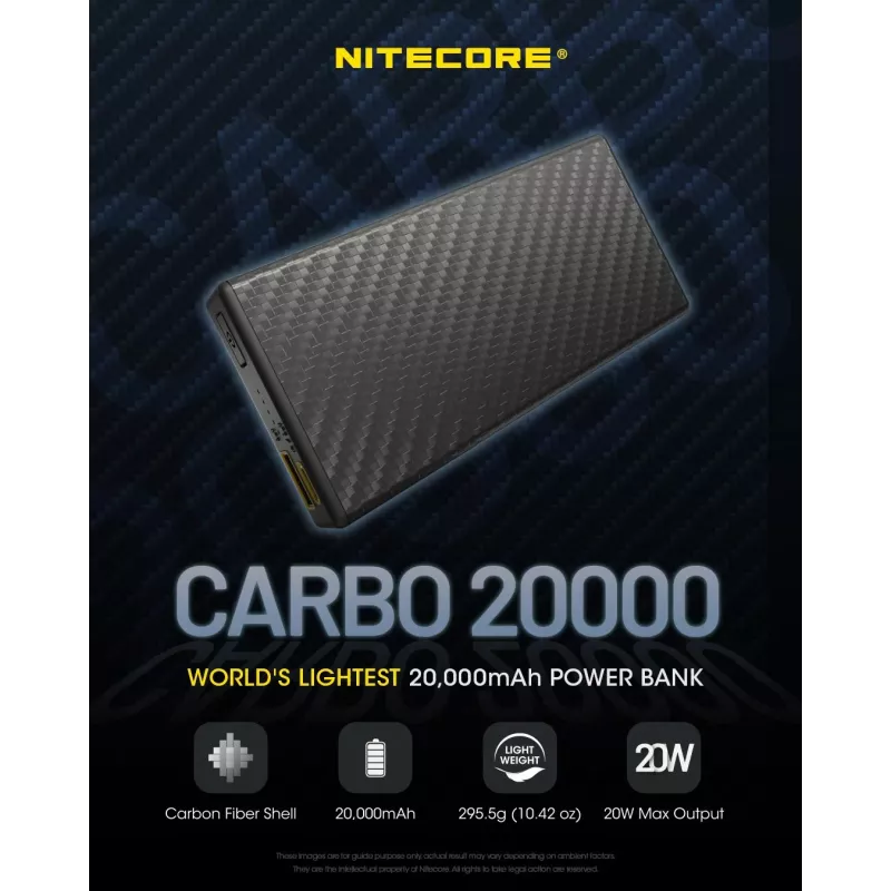 Power Bank 20000MAH/CARBO20000 Nitecore