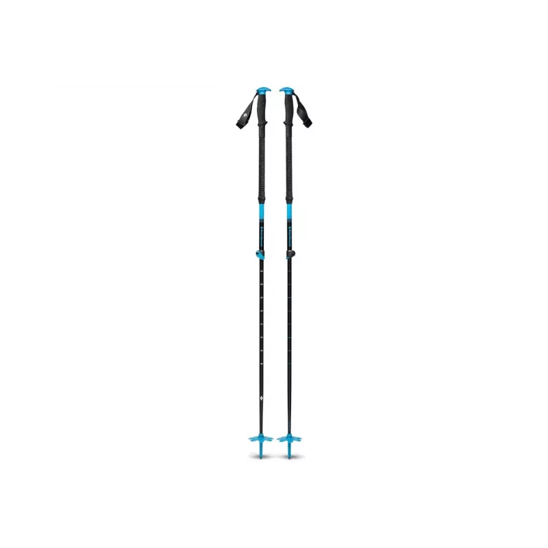 Juoda Diamond Expedition - teleskopinės slidinėjimo lazdos, 100–140 cm (mėlyna ir juoda)