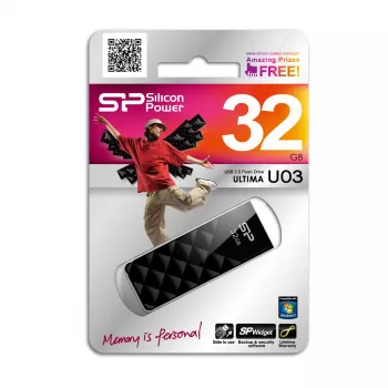 Silicon Power Ultima U03 USB atmintinė 32 GB USB Type-A 2.0 Juoda