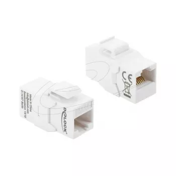 DELOCK „Keystone“ sujungimo modulis RJ45 Cat.6A lizdas–lizdas, mėlynas