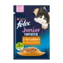 Šlapias kačių maistas Purina Nestlé Felix Fantastic Junior 85 g pakelyje — vištiena, 77,5 % drėgmės, 13,5 % baltymų