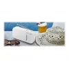 Nešiojamas radijo imtuvas Muse M-025 RW — analoginis FM/MW, baltas, maitinamas baterijomis, išorinė antena