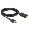 Vaizdo kabelio adapteris DeLOCK 85318 DisplayPort į HDMI 3m Juodas