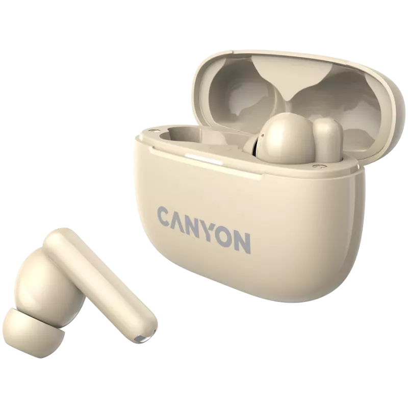 Canyon CNS-TWS10BG Ausinės ir ausinės True Wireless Stereo (TWS) Į ausį skambučiai/muzika/sportas/kasdienis naudojimas USB Type-C Bluetooth Smėlio spalvos (CNS-TWS10BG)