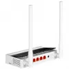 Stalinis maršrutizatorius TOTOLINK N300RT — vienos juostos 2,4 GHz Wi‑Fi 4, 300 Mbps, 5x RJ-45 Fast Ethernet prievadai, 2 išorinės 5 dBi antenos
