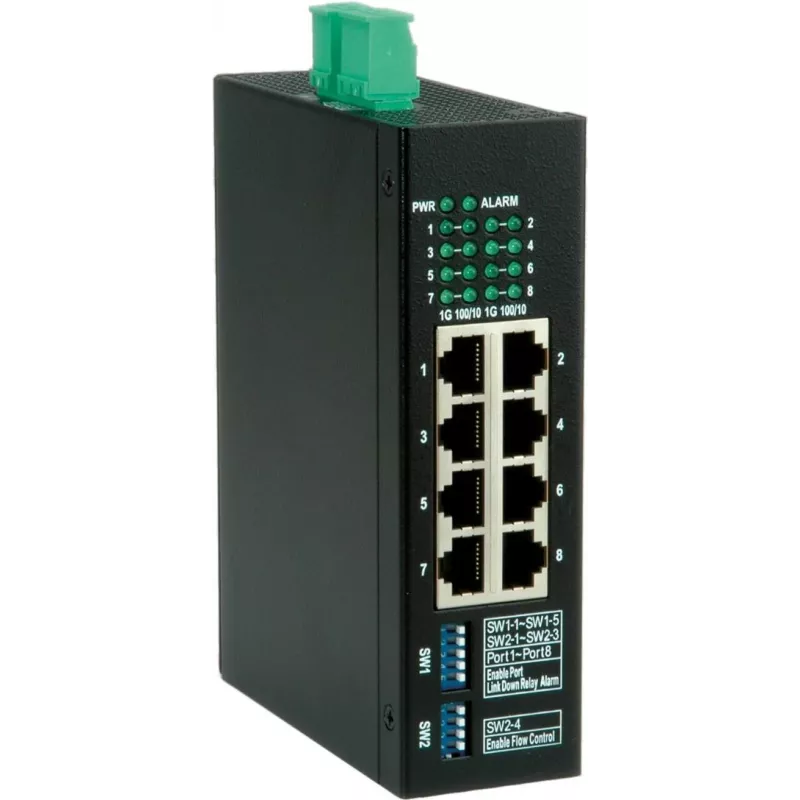 ROLINE Ind. Switch 8x - komutatorius - 1 Gbps (21.13.1163)