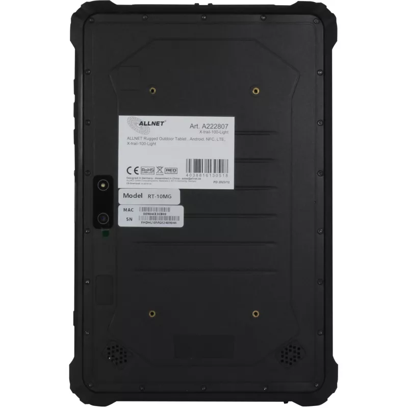 ALLNET Patvarus lauko planšetinis kompiuteris 10 colių 8 GB 128 GB Android NFC LTE X-trail-100-Light (X-trail-100-Light)