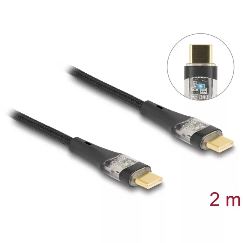 Delock 80764 USB laidas, juodas
