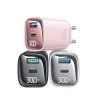 USB ir USB-C 30W GaN greitasis įkroviklis usams CC229 baltas — LED indikatorius, kompaktiškas dizainas