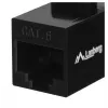 LANBERG KSU6-3000 keystone modulis — Cat6 U/UTP RJ-45 jungtis (moteriška) į RJ-45 jungtį (moteriška), plokščia konstrukcija, juodas