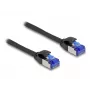 Tinklo kabelis DeLOCK RJ45 Cat.6A S/FTP plonas 1 m juodas
