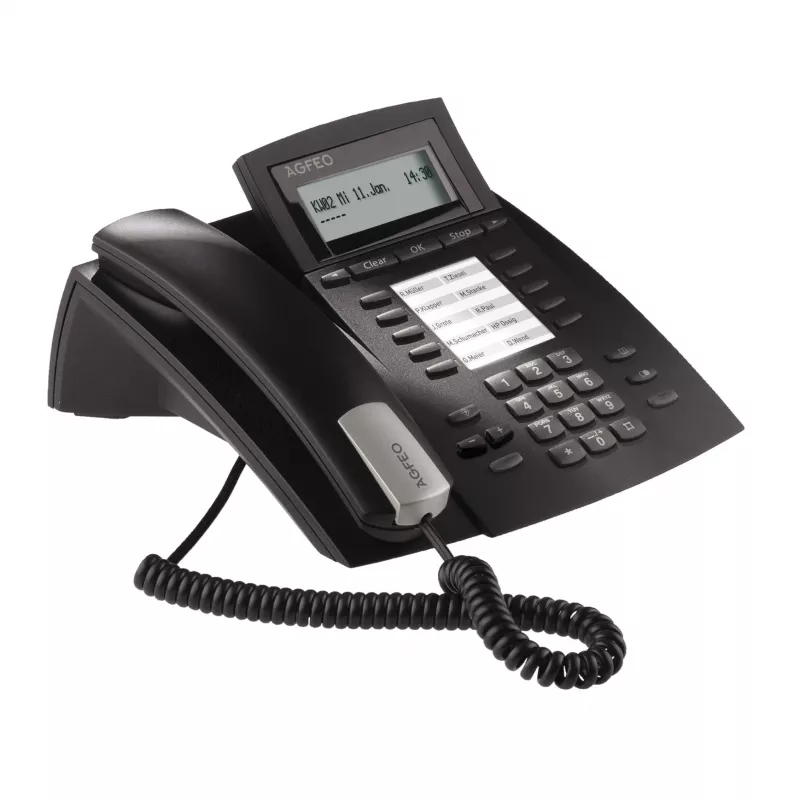 Analoginis telefonas AGFEO ST 22 su skambintojo ID, juodas